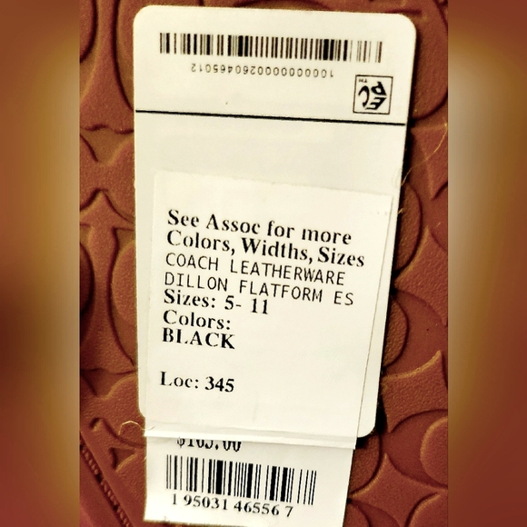 COACH Dillon Black Suede Espad Flatform Sandals NWB Sz 6 - Picture 4 of 9